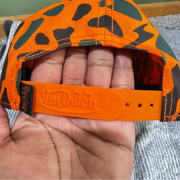 Von Dutch Orange Camouflage Trucker SnapBack - Picture 6 of 6